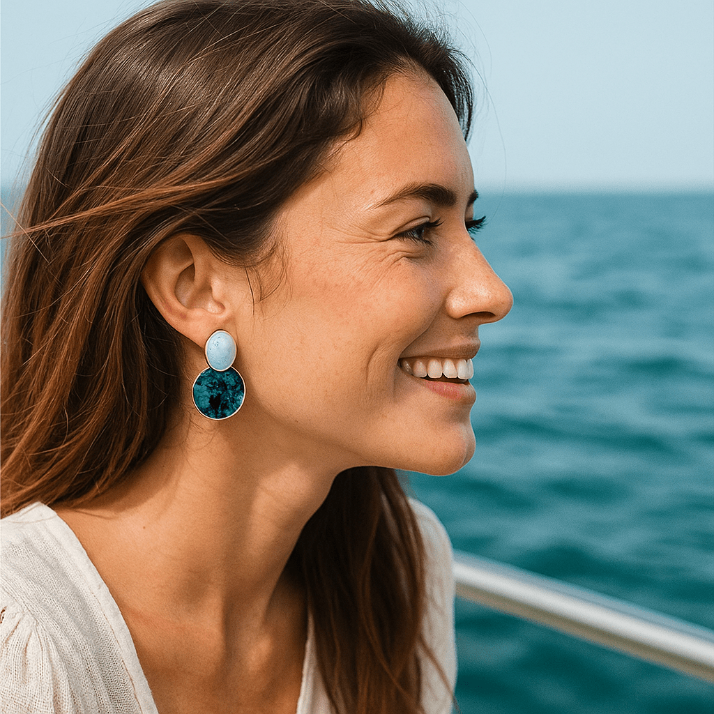 Viola – Enameled earrings