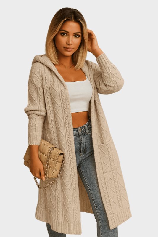 Zienna – Knitted jacket – Beige / S
