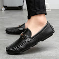 Genuine Leather Loafers – Black / 37
