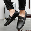 Genuine Leather Loafers – Black / 38