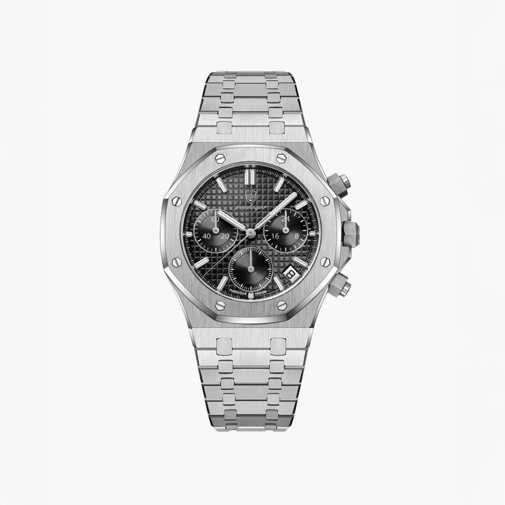 Aegion – Modern Chronograph in Steel – Black