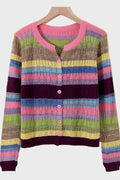 Agnes – Knitted Cardigan – Purple / One Size