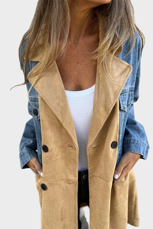 Alberte – Two-tone denim coat – Blue / S