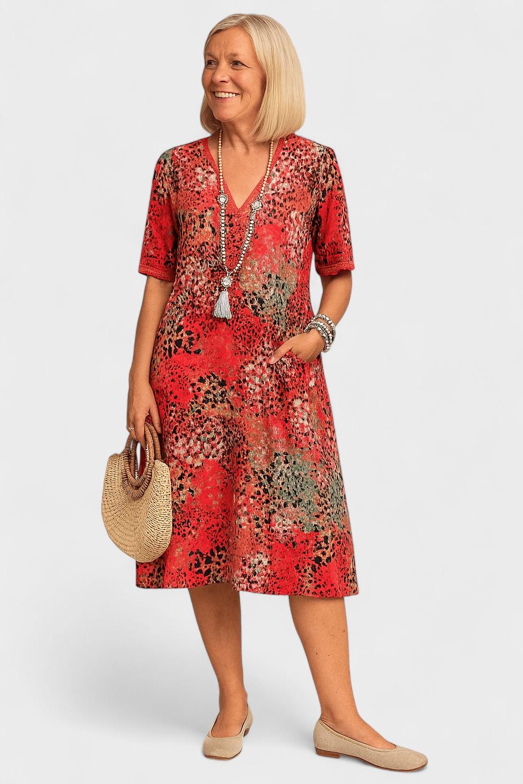 Albury – Midi dress – Red / S