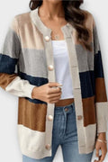 Amalie – Striped Cardigan – White / L