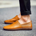 Breathable Leather Loafers – White / 41