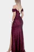 Andrea – Mermaid dress – Bordeaux / M