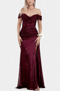 Andrea – Mermaid dress – Bordeaux / S