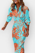 Andrea – Light summer dress – Pink / Orange / L