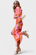 Andrea – Light summer dress – Pink / Orange / S