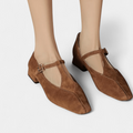Andrea – Supportive Mary Jane Shoes – Brown / 34