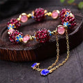 Berries bracelet in natural stone – Pink / One Size