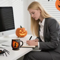 Artisan 3D Halloween Mug with Witch and Cat – image 3