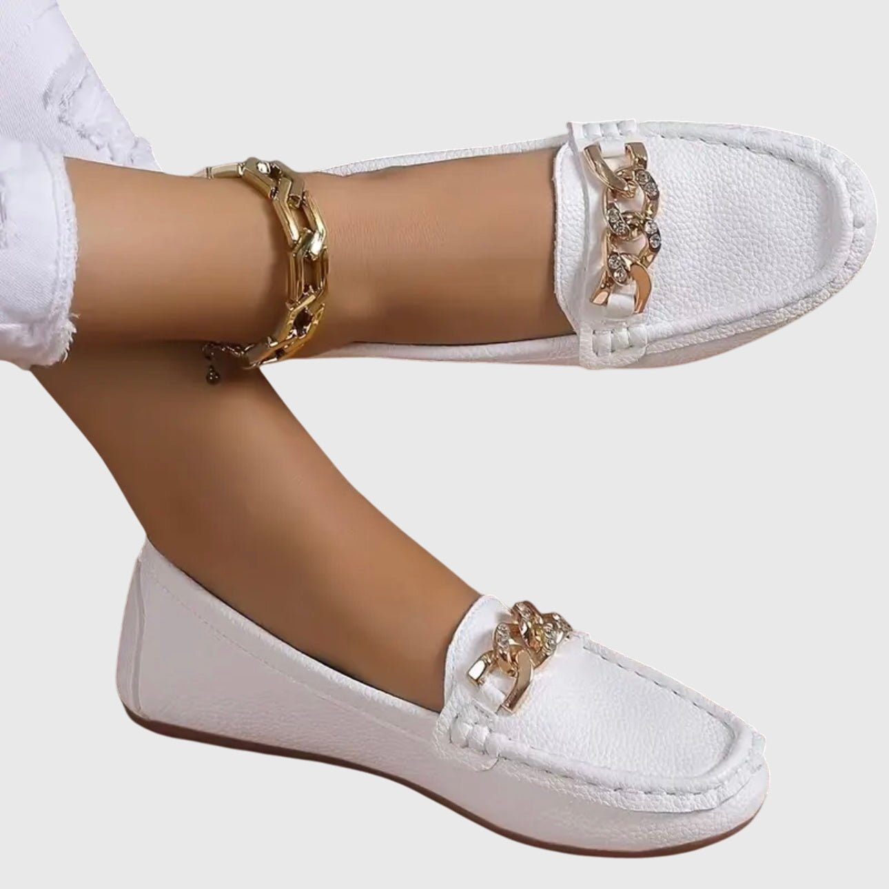 Astrid – Supportive Loafers – White / 36