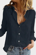 Aurora – Linen blouse – White / S