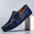 Floral Leather Loafers – Red / 39