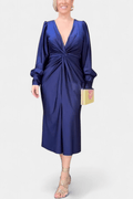 Bodil – Timeless V-neck dress – Green / L