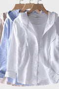 Camilla – Cotton hoodie – Blue / M