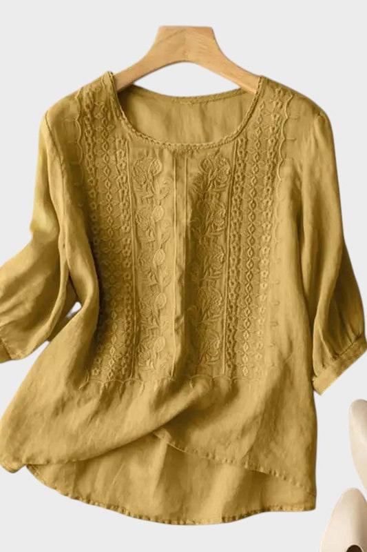 Camilla – Stylish shirt – Yellow / S