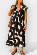 Camilla – V-neck dress – Black / L