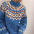 Carla – Vintage Icelandic Knit Jumper – Orange / L