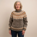 Carla – Vintage Icelandic Knit Jumper – Orange / XL