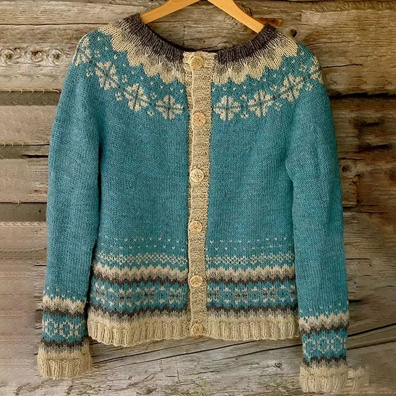 Cassandra – Vintage Island Knit Jacket – M