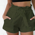 Cecilie – Paper-Bag Shorts – Light Grey / M