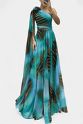 Cedara – Floral dress – Light Blue / M