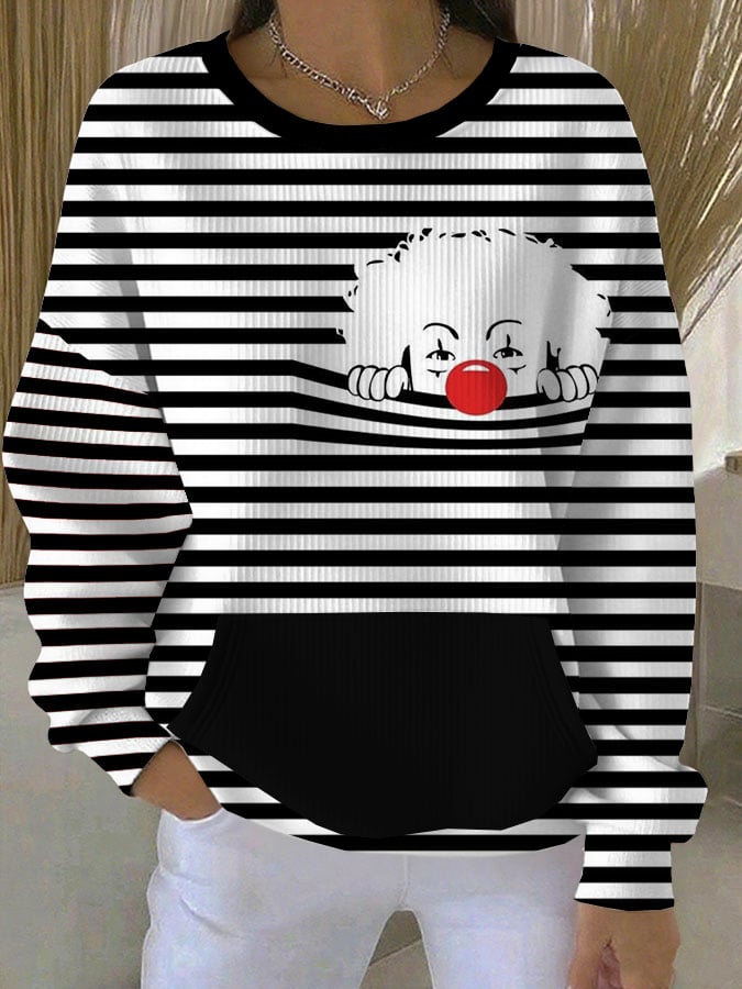 Elin Retro Carnival Sweatshirt – Black / S