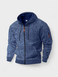 Dennis – Quality fleece jacket – Blue / M