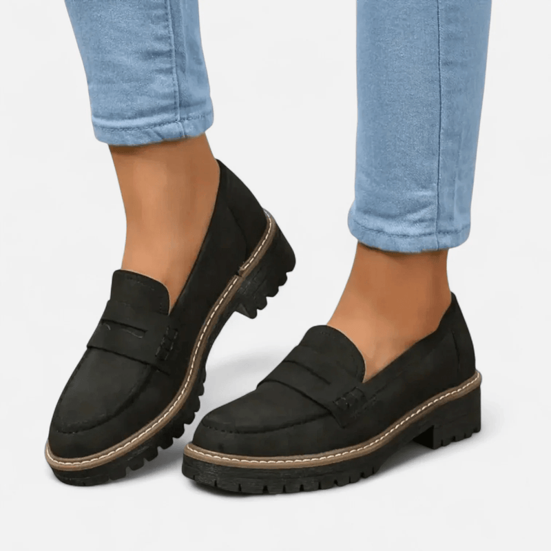 Destiny ComfortWalk – Supportive Moccasins – Black / 36