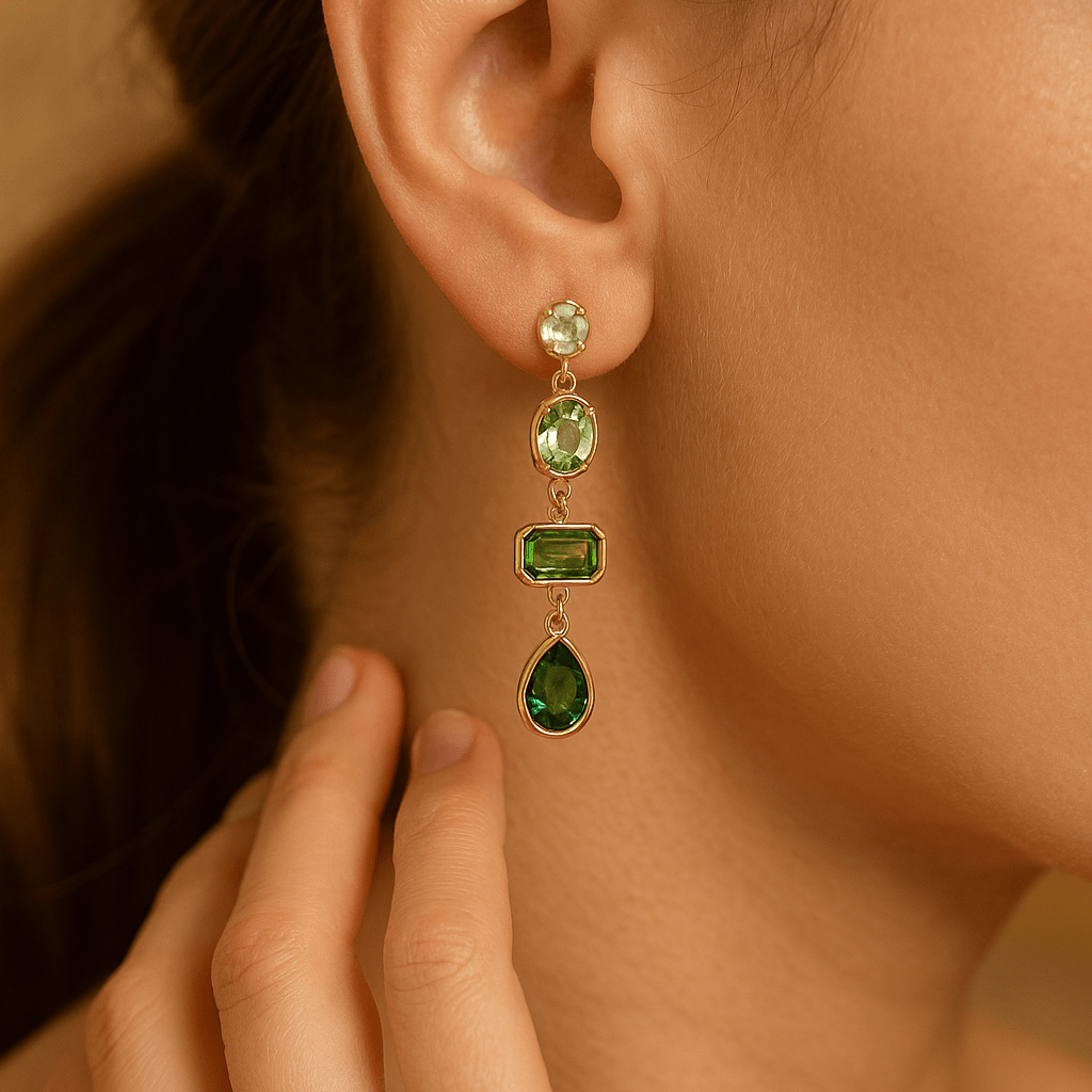 Ditte – Green earrings