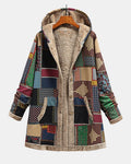 Efterår – Down to Earth Patchwork Cosy Hooded Jacket – S