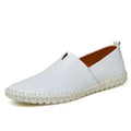 Elegant Breathable Leather Loafers – White / 39