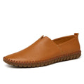 Elegant Breathable Leather Loafers – White / 41