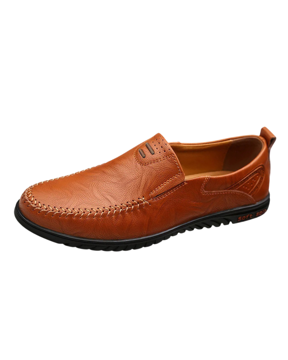 Elegant Leather Loafers – Light Brown / 37
