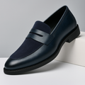 Elegant Penny Loafers – Navy Blue / 39