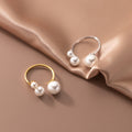 Elegant Ring with Trio of Pearls – image 3