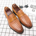 Elegant Woven Loafers – Brown / 39