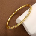 Elegant crystal bracelet with two rows in gold