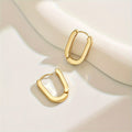 Elegant geometric hoop earrings – image 4