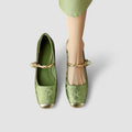 Emilie – Supportive Mary Jane Shoes – Green / 37