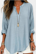 Emma – Light cotton shirt – Light Blue / S