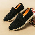 Florence Chic Suede Loafers – Black / 39