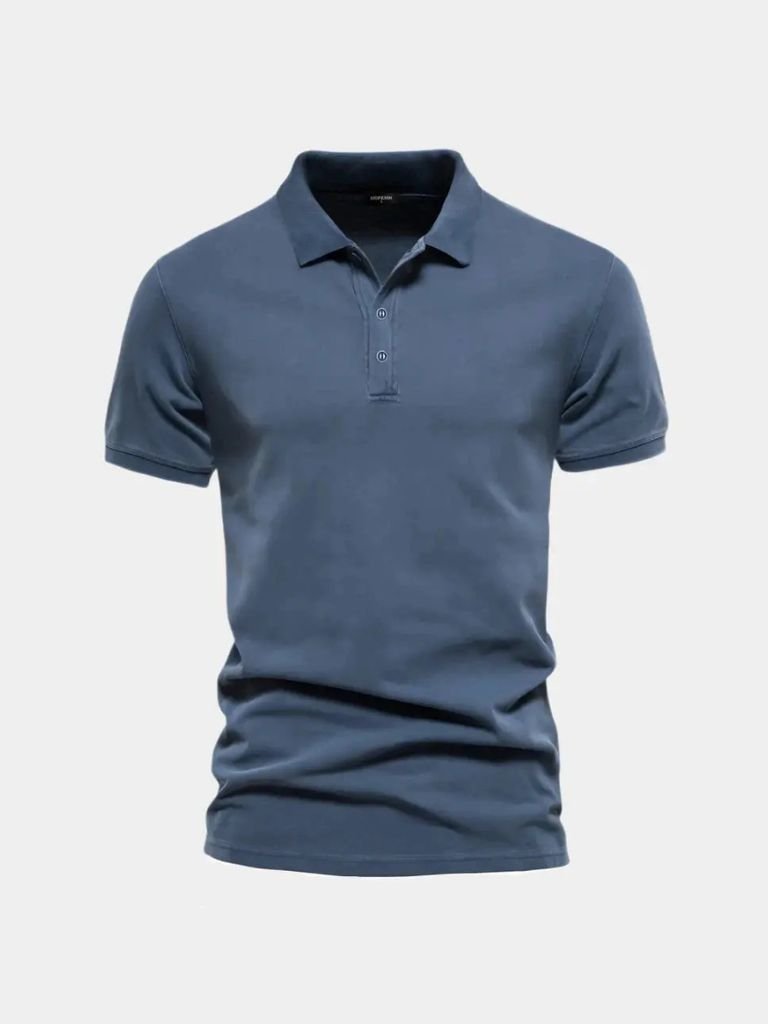 Frans – Essential Cotton Polo – Dark Grey / S