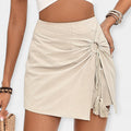 Freja – High waisted shorts – Brick Red / S