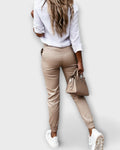 Freja – Stretch pants – Beige / M