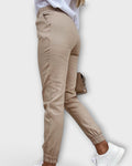 Freja – Stretch pants – Beige / L