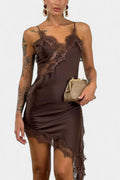 Frida – Elegant dress – Brown / S